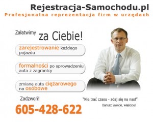 JUŻ NIE MUSISZ BYĆ W URZĘDZIE! Rejestracja pojazdów Twojej firmy! Reprezentacja w urzędach, urząd celny, akcyza, urząd skarbowy vat-24, vat-23, vat-25, recykling, urząd komunikacji